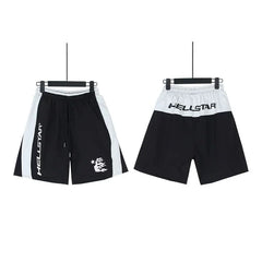 Hellstar Vintage Washed Ink Blot Graphic Street Shorts