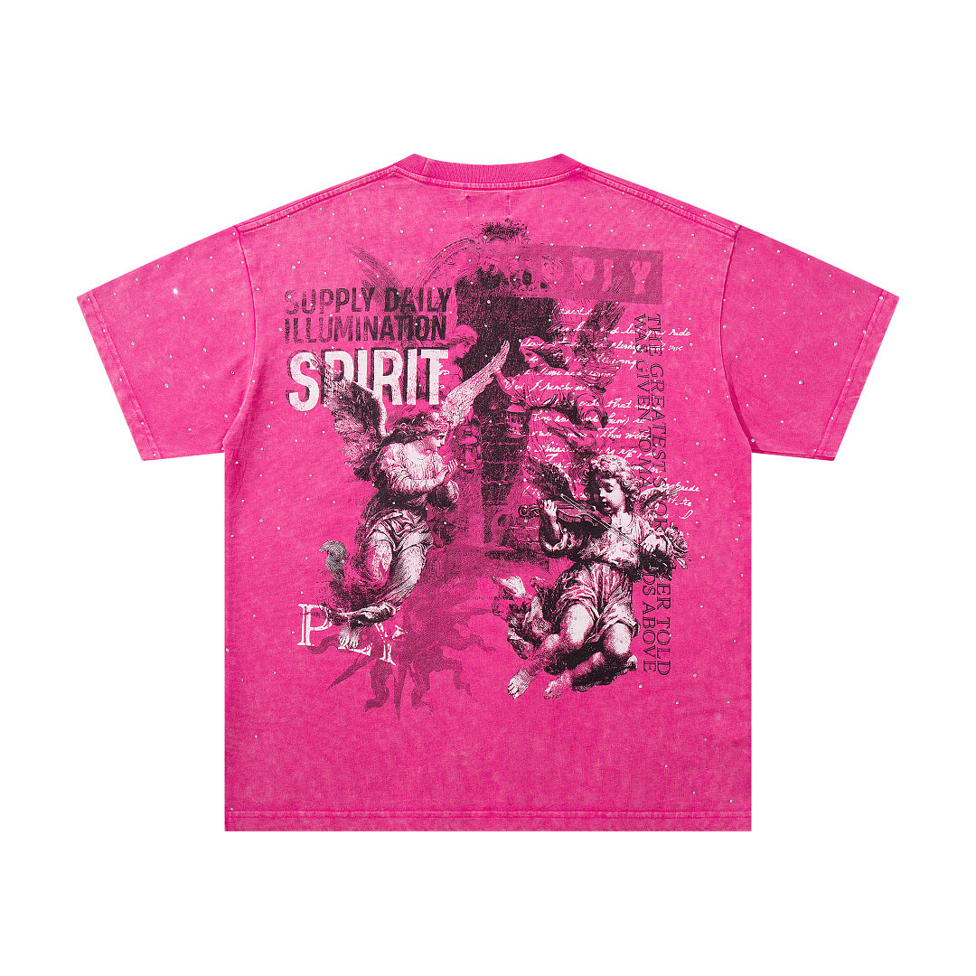 Supply Streetline Rhinestone Graphic Oversized Tee
