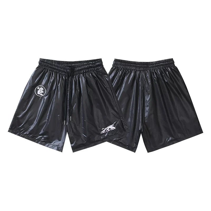 Hellstar Antique Washed Ink Splash Graphic Shorts